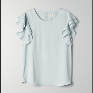 Aritzia Sunday Best O'Hara Light Blue Blouse